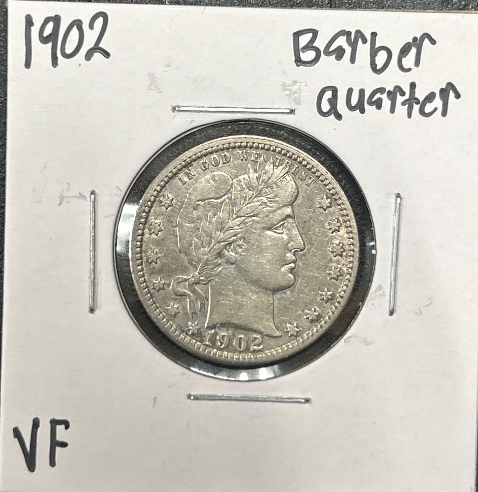 1902 Barber Quarter 5398.D30-A — Obverse