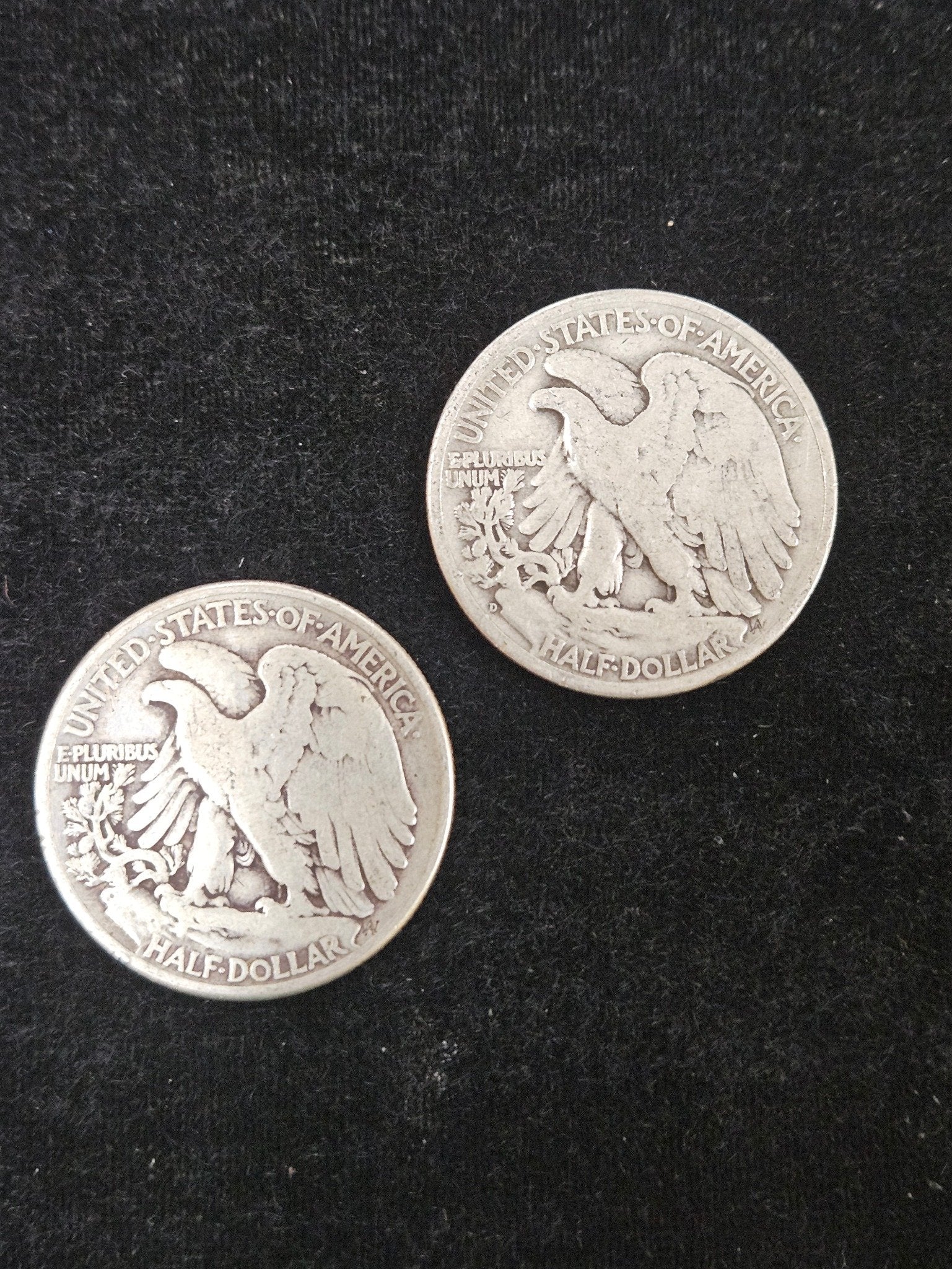 90% Walking Liberty Half Dollars $1 Face Value Average Circulation VDNT — Reverse