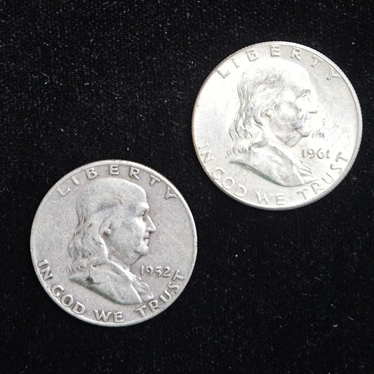 90% Franklin Half Dollars $1 Face Value Average Circulation EPPC — Obverse