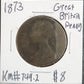 1873 Great Britain Penny Q96X — Obverse
