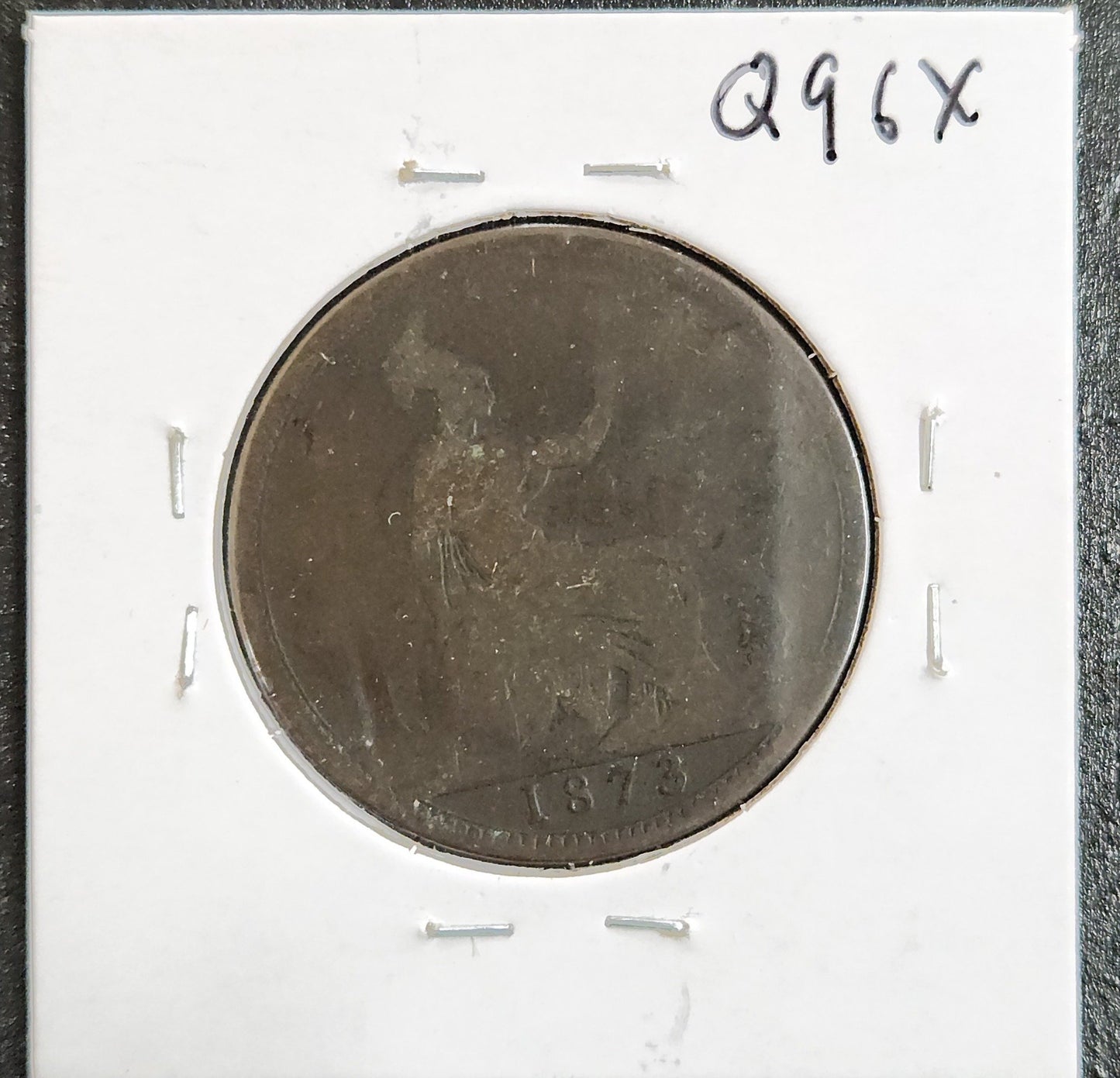 1873 Great Britain Penny Q96X — Reverse