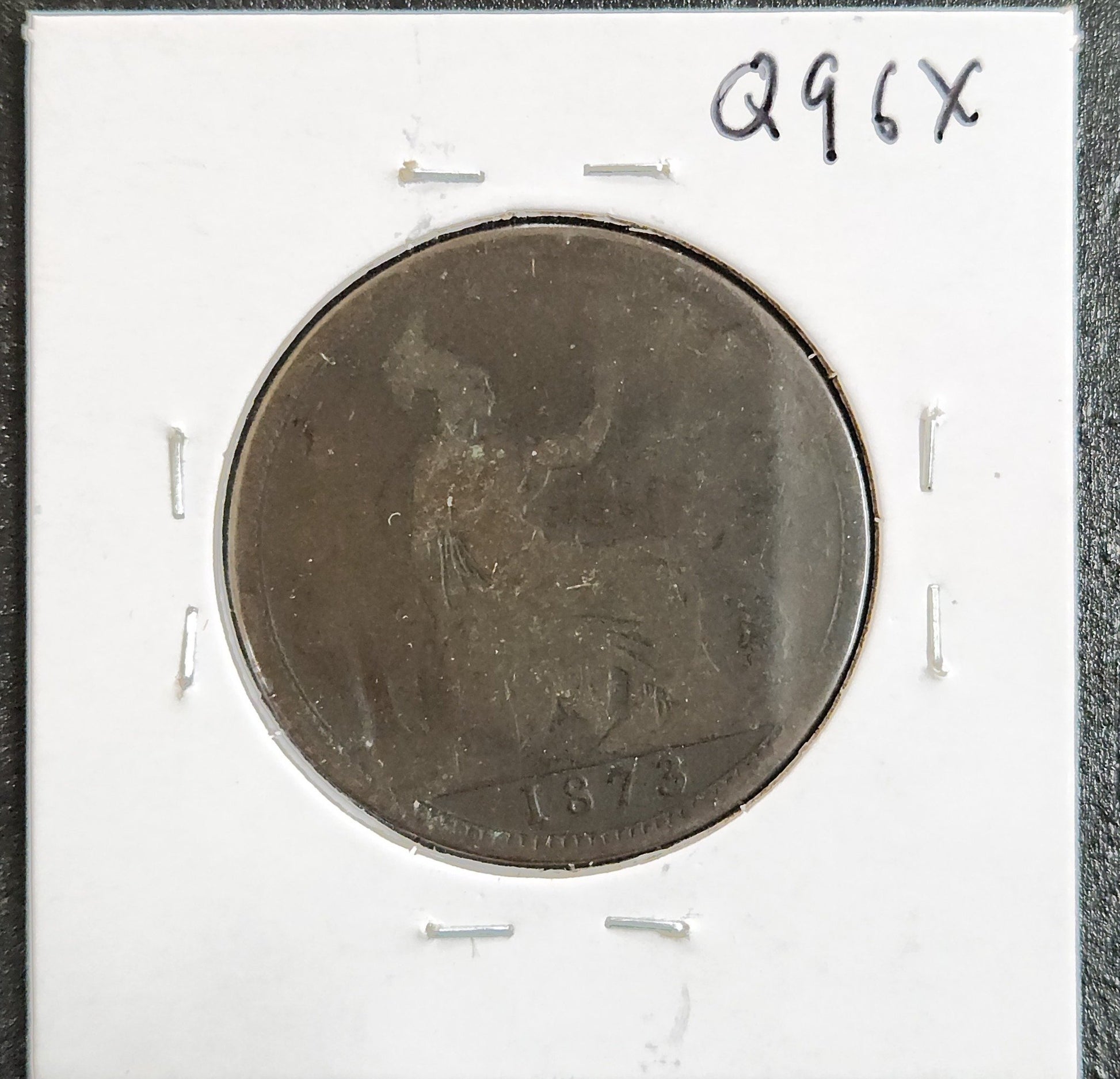1873 Great Britain Penny Q96X — Reverse