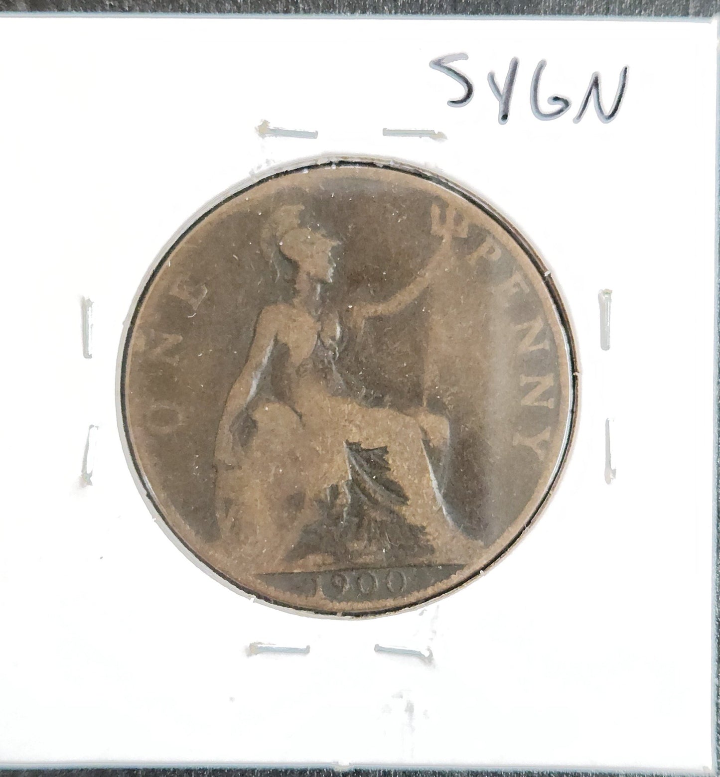 1900 Great Britain Penny SYGN — Reverse