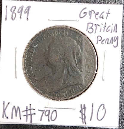1899 Great Britain Penny 95XK — Obverse