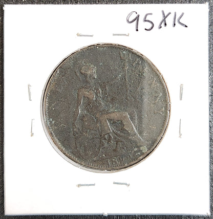 1899 Great Britain Penny 95XK — Reverse