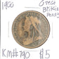 1900 Great Britain Penny 38WJ — Obverse