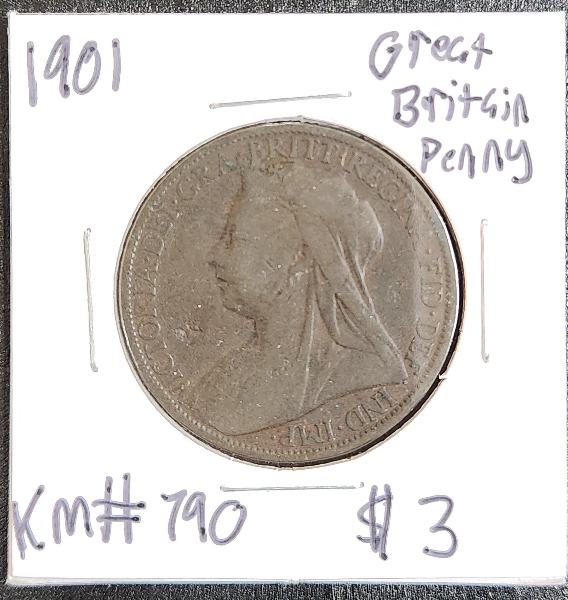 1901 Great Britain Penny EXQ9 — Obverse