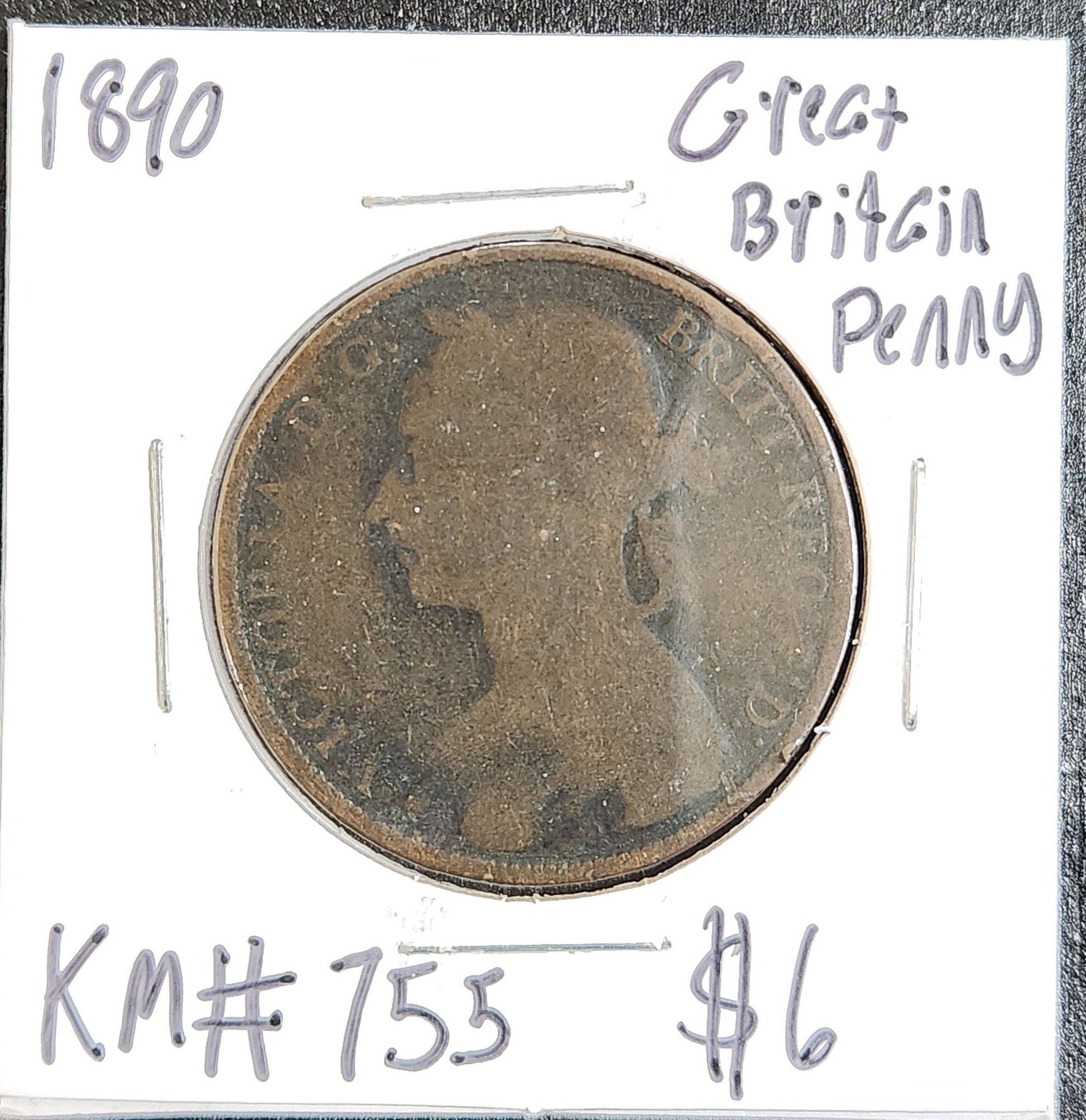 1890 Great Britain Penny 86G2 — Obverse