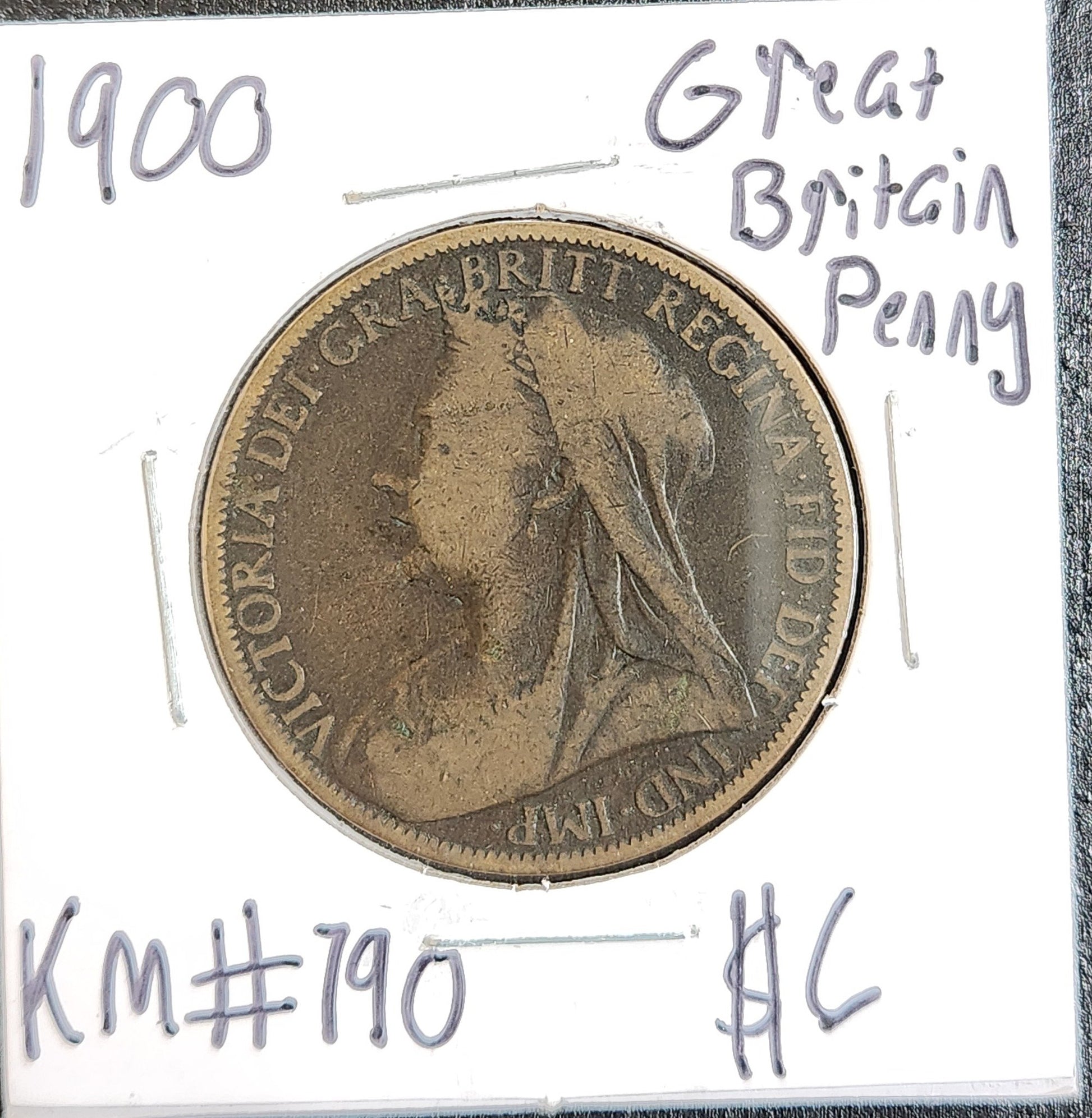1900 Great Britain Penny KTHR — Obverse