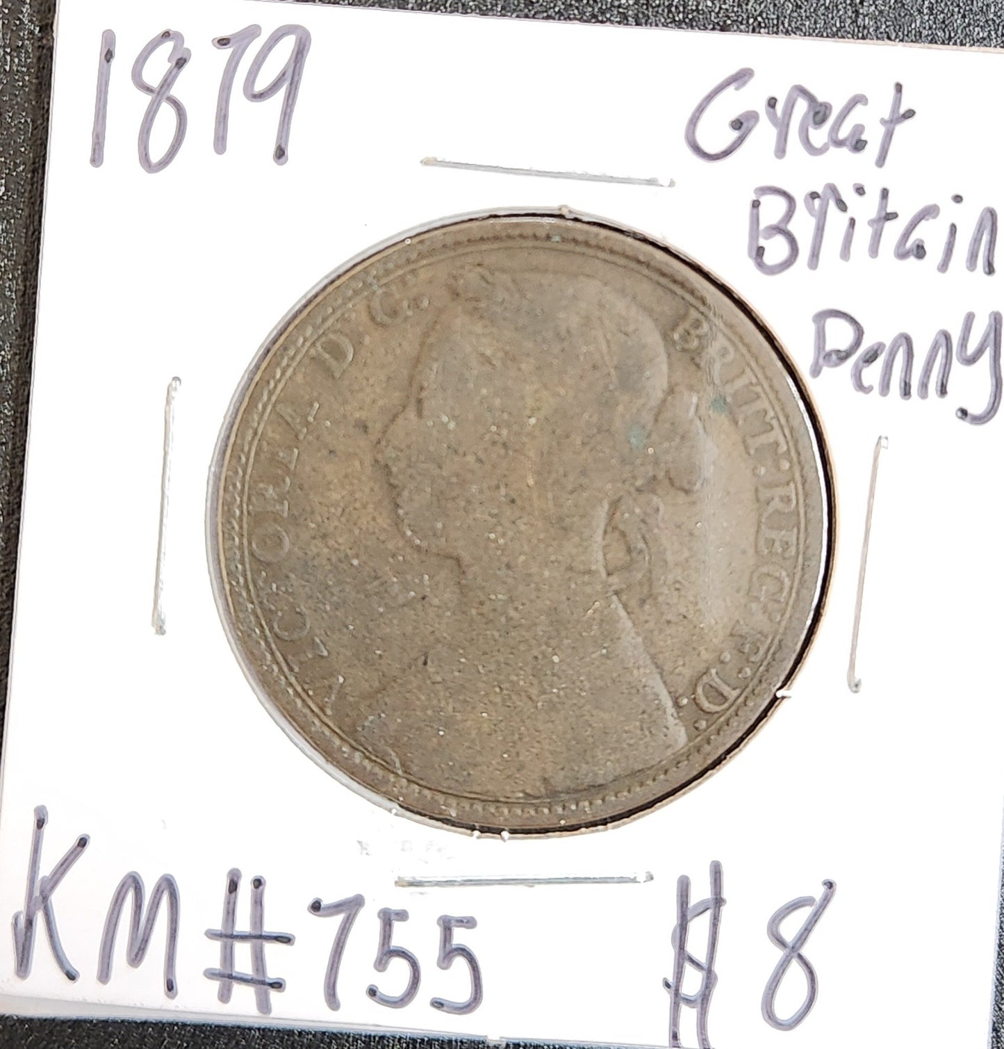 1879 Great Britain Penny M3XG — Obverse