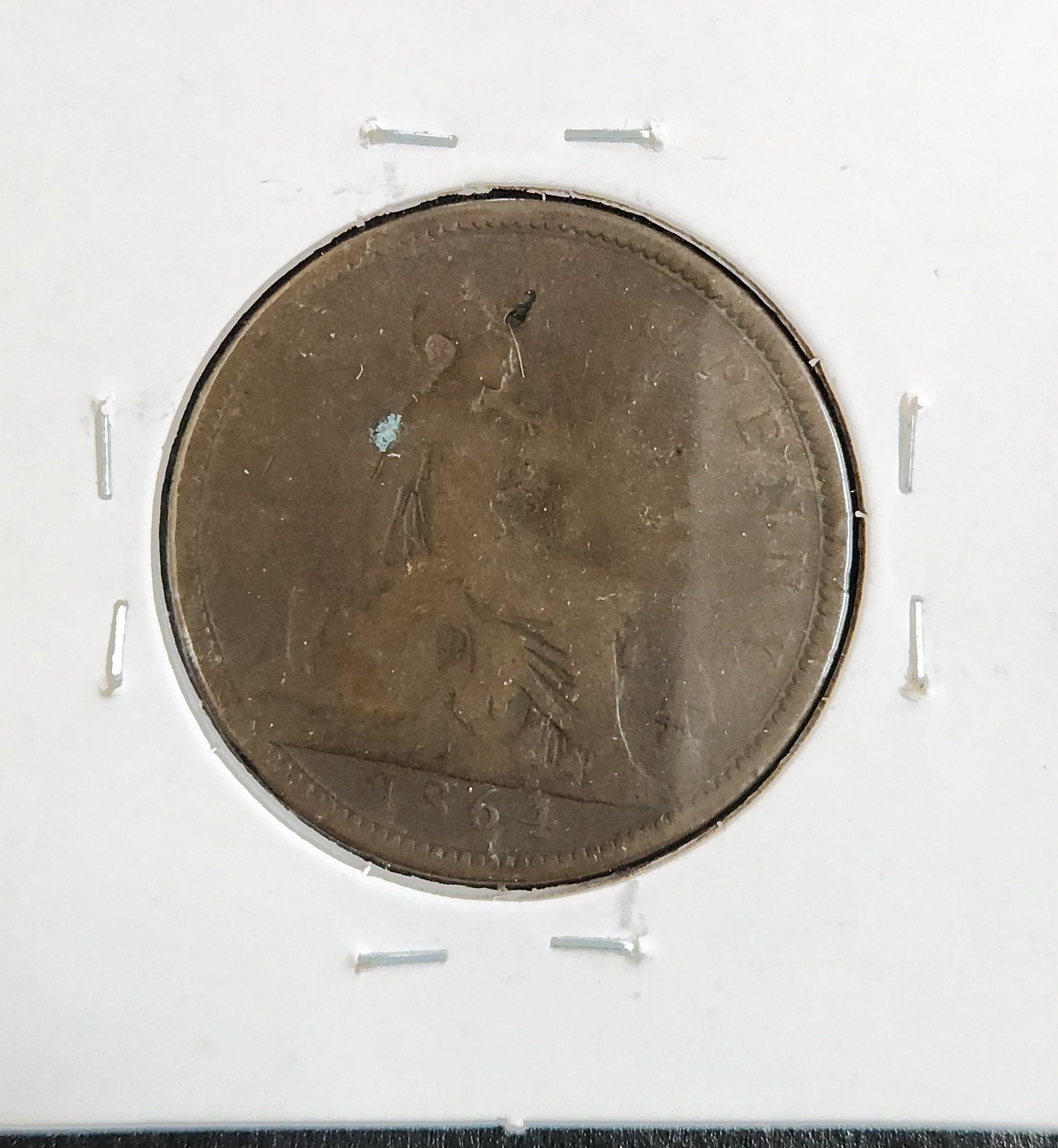 1864 Semi Key Great Britain Penny GYCP — Reverse