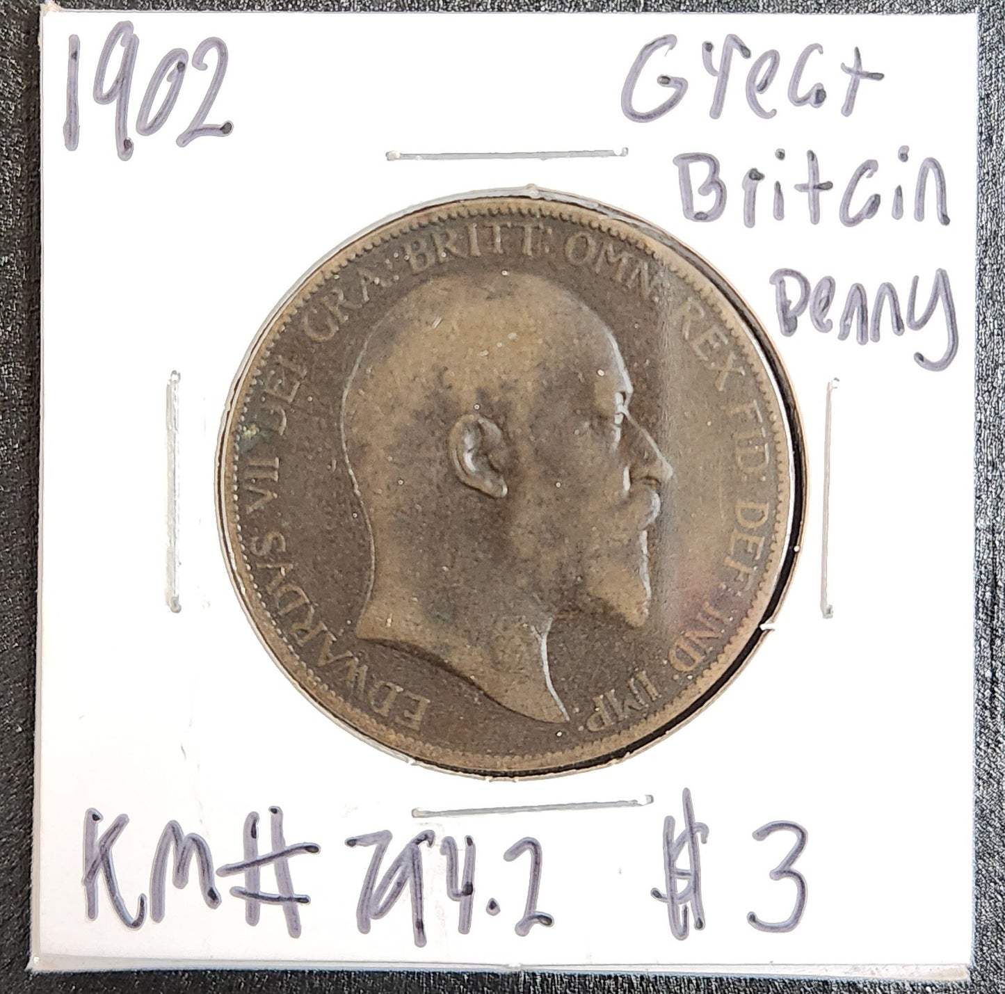 1902 Great Britain Penny D5NH — Obverse