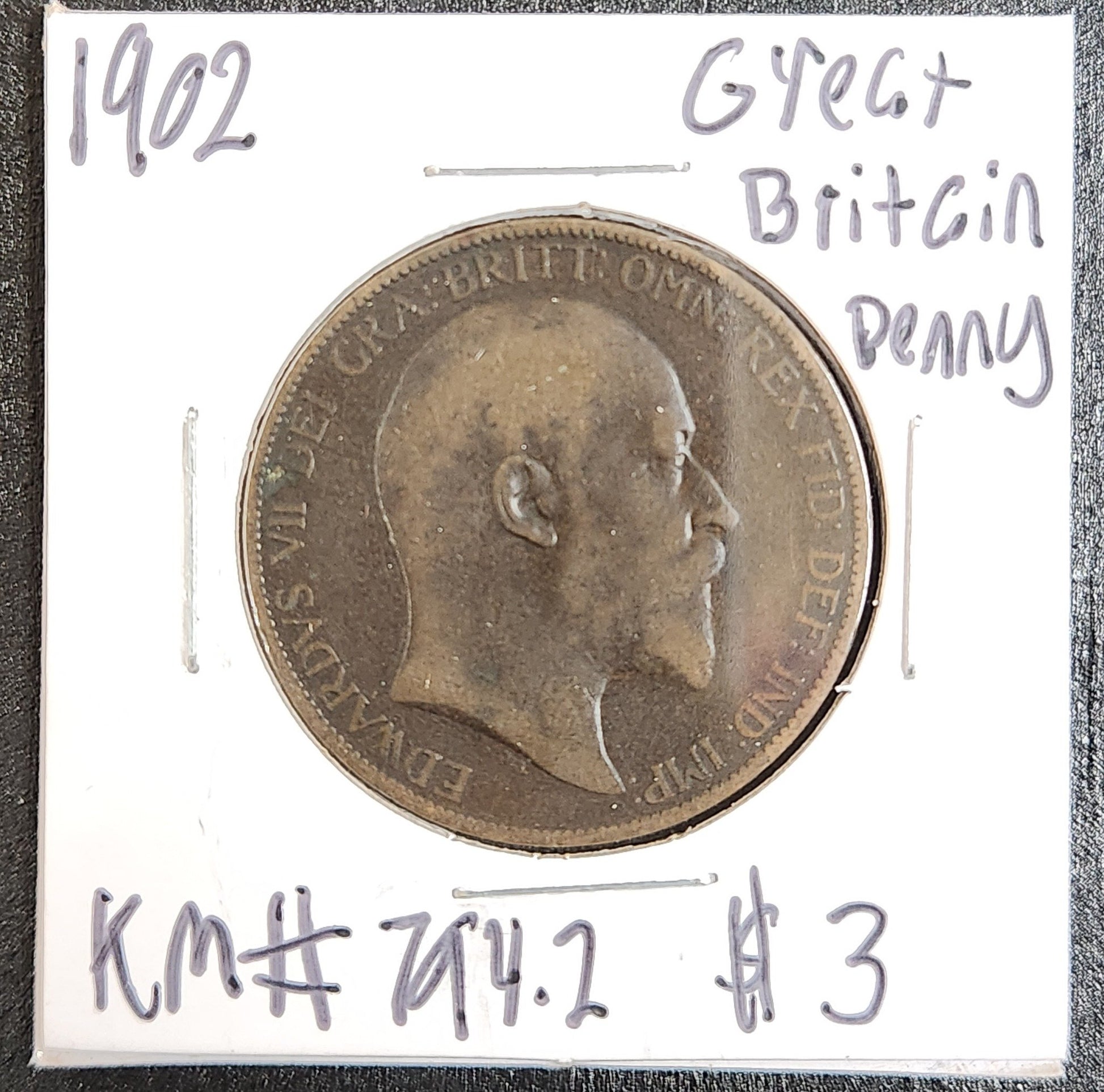 1902 Great Britain Penny D5NH — Obverse