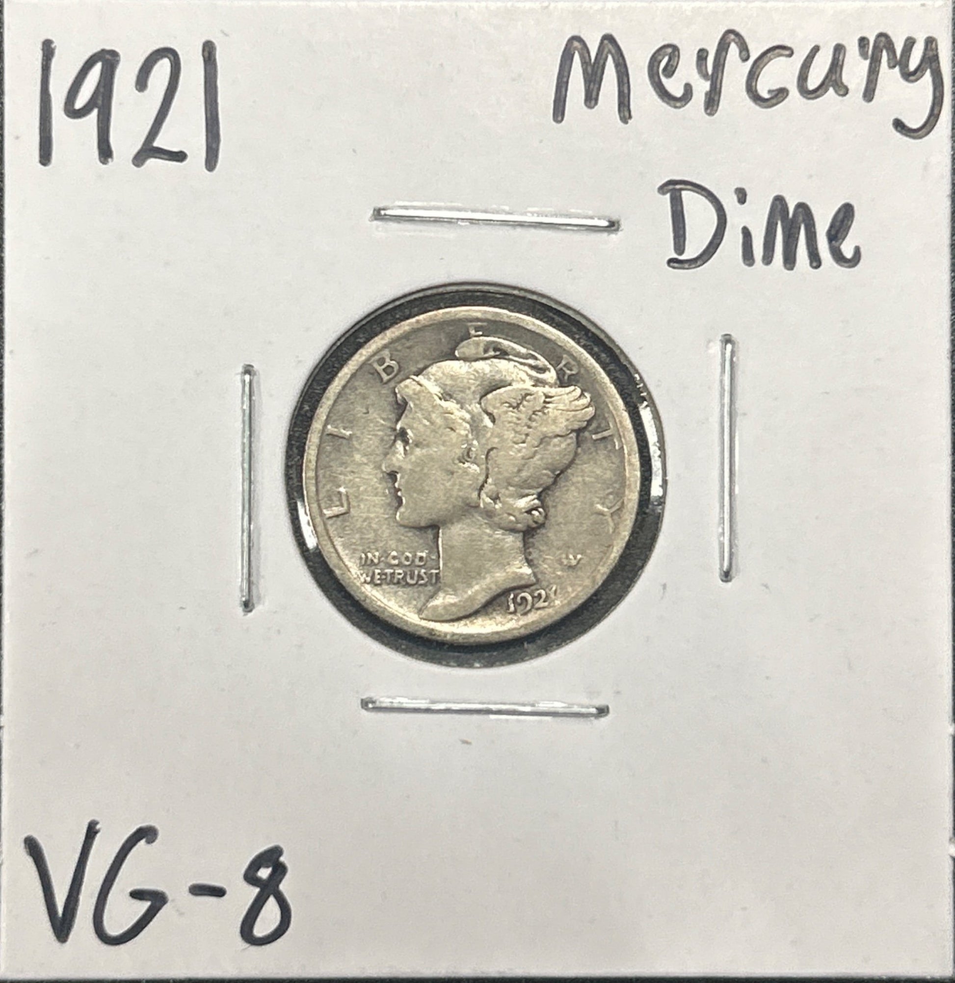 1921 Mercury Dime 4479.8-B — Obverse