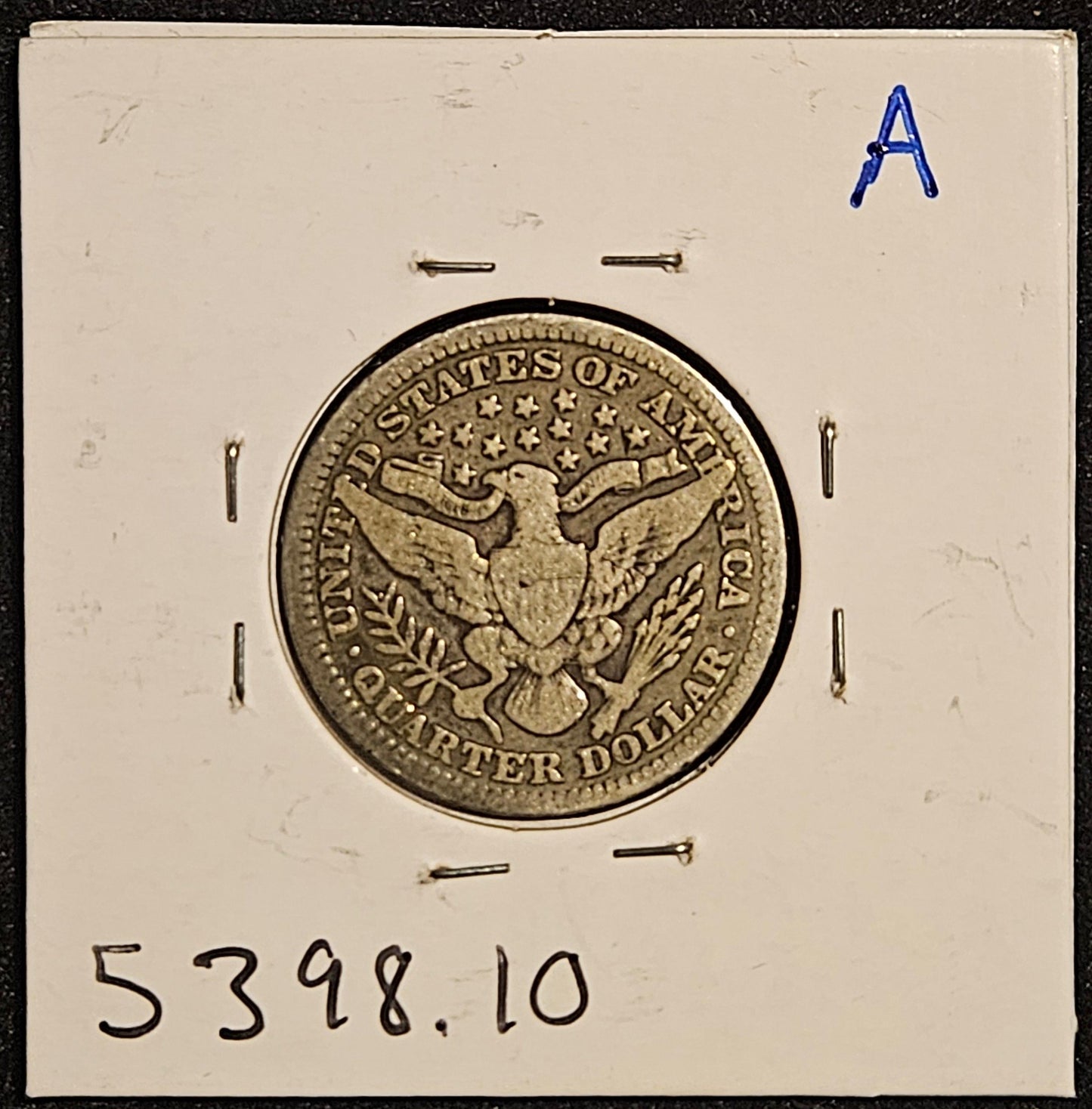 1902 Barber Quarter VG-10 5398.10-A — Reverse
