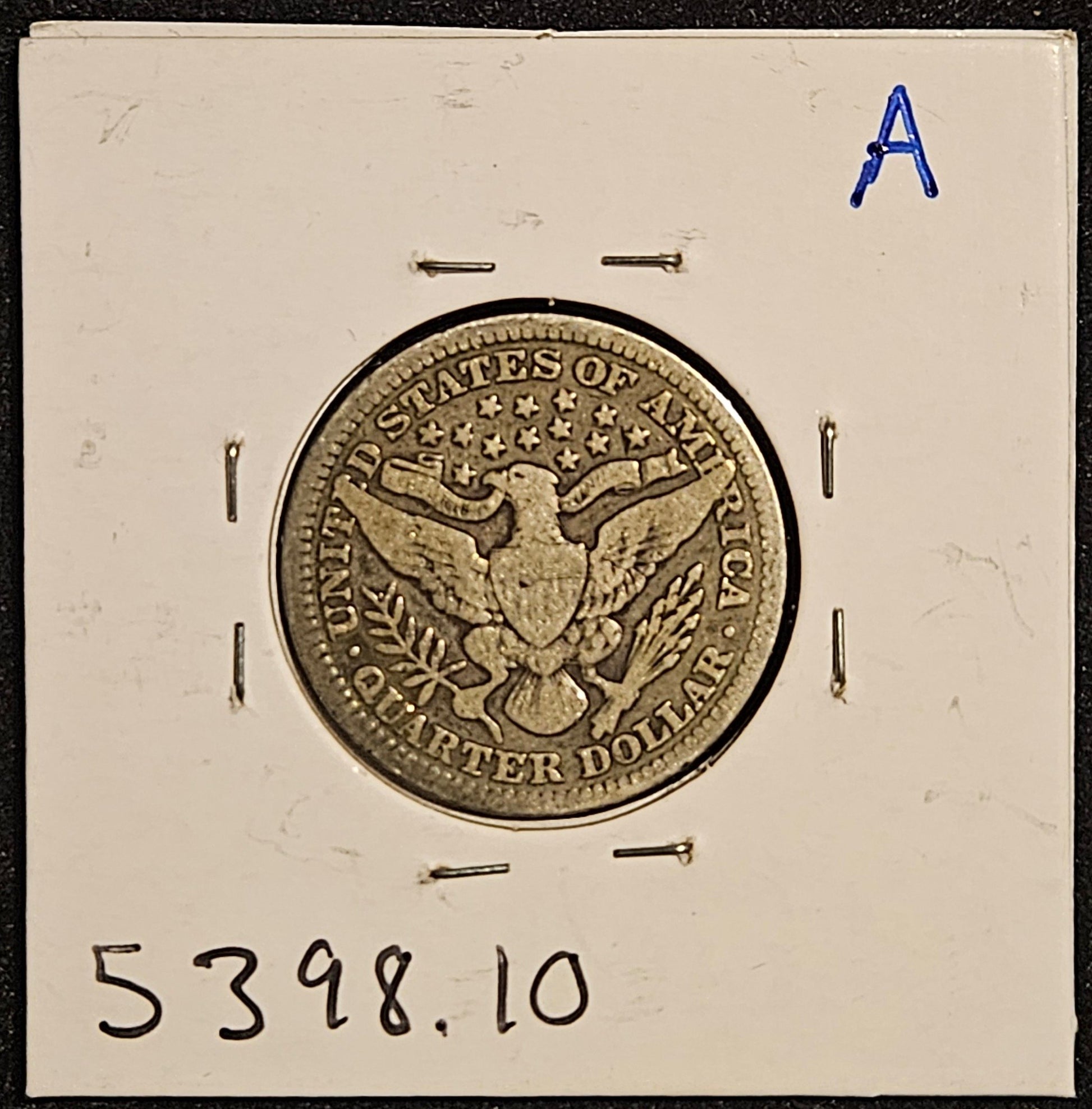 1902 Barber Quarter VG-10 5398.10-A — Reverse