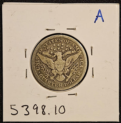 1902 Barber Quarter VG-10 5398.10-A — Reverse