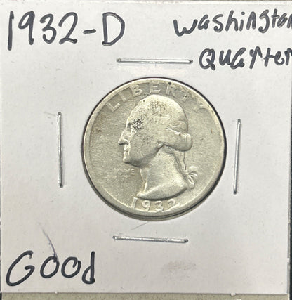 1932-D Washington Quarter 5646.D4-B — Obverse