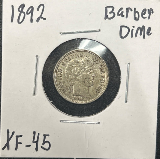 1892 Barber Dime 4321.45-A — Obverse