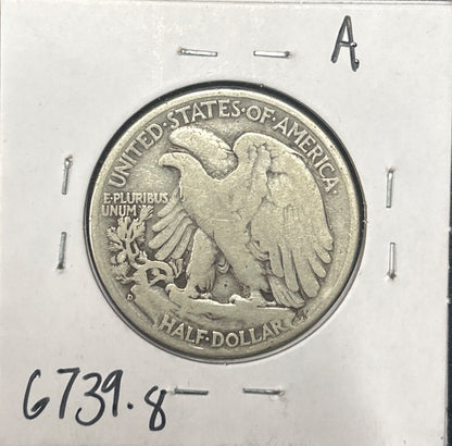 1938-D Walking Liberty Half 6739.8-A — Reverse