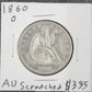 1860 O Liberty Seated Half Dollar AU Scratched 6344.55-A — Obverse