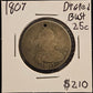 1807 Draped Bust Quarter AG-Holed 5060.AG-A — Obverse