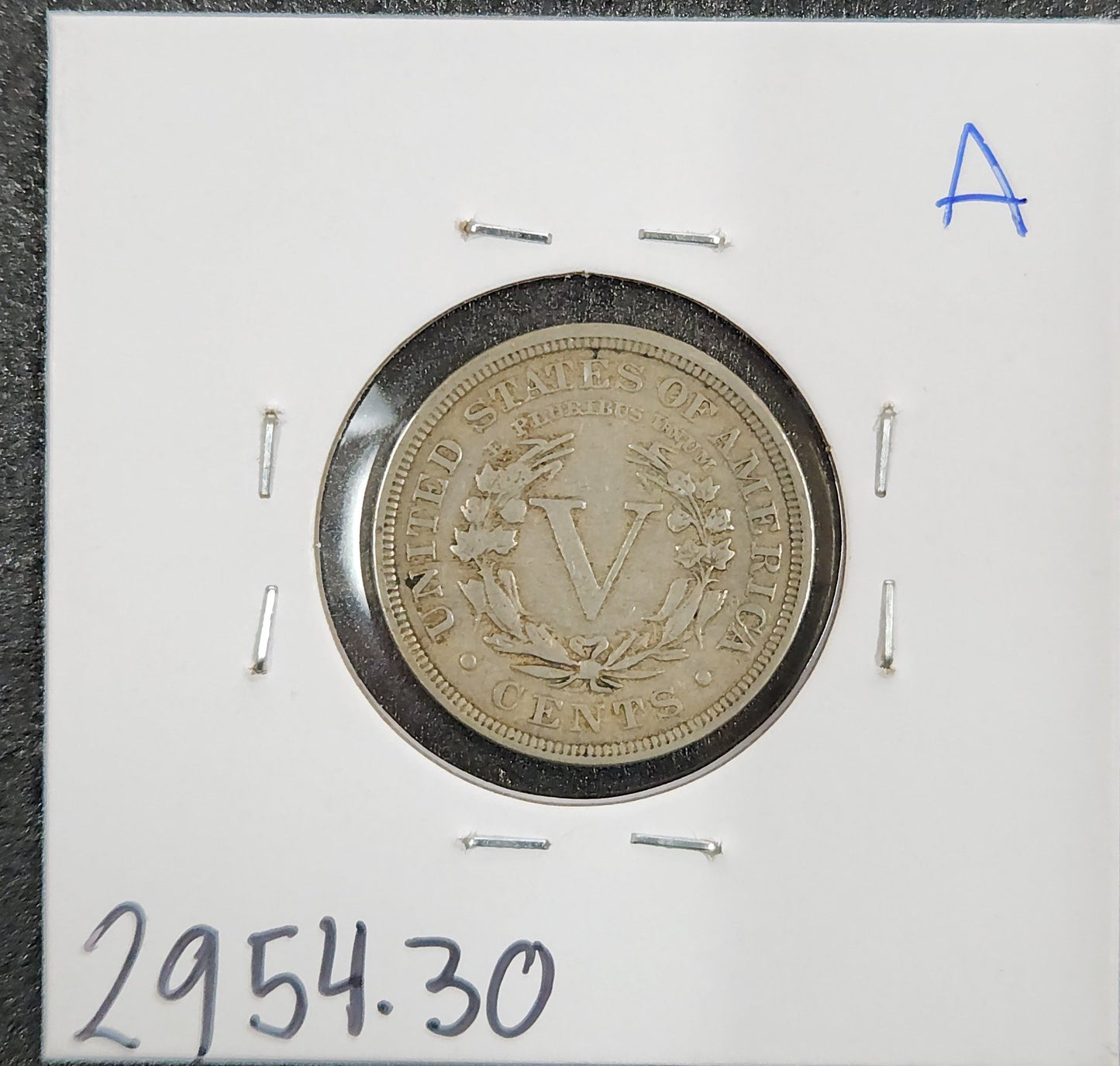 1889 V Nickel VF-30 2954.30-A — Reverse