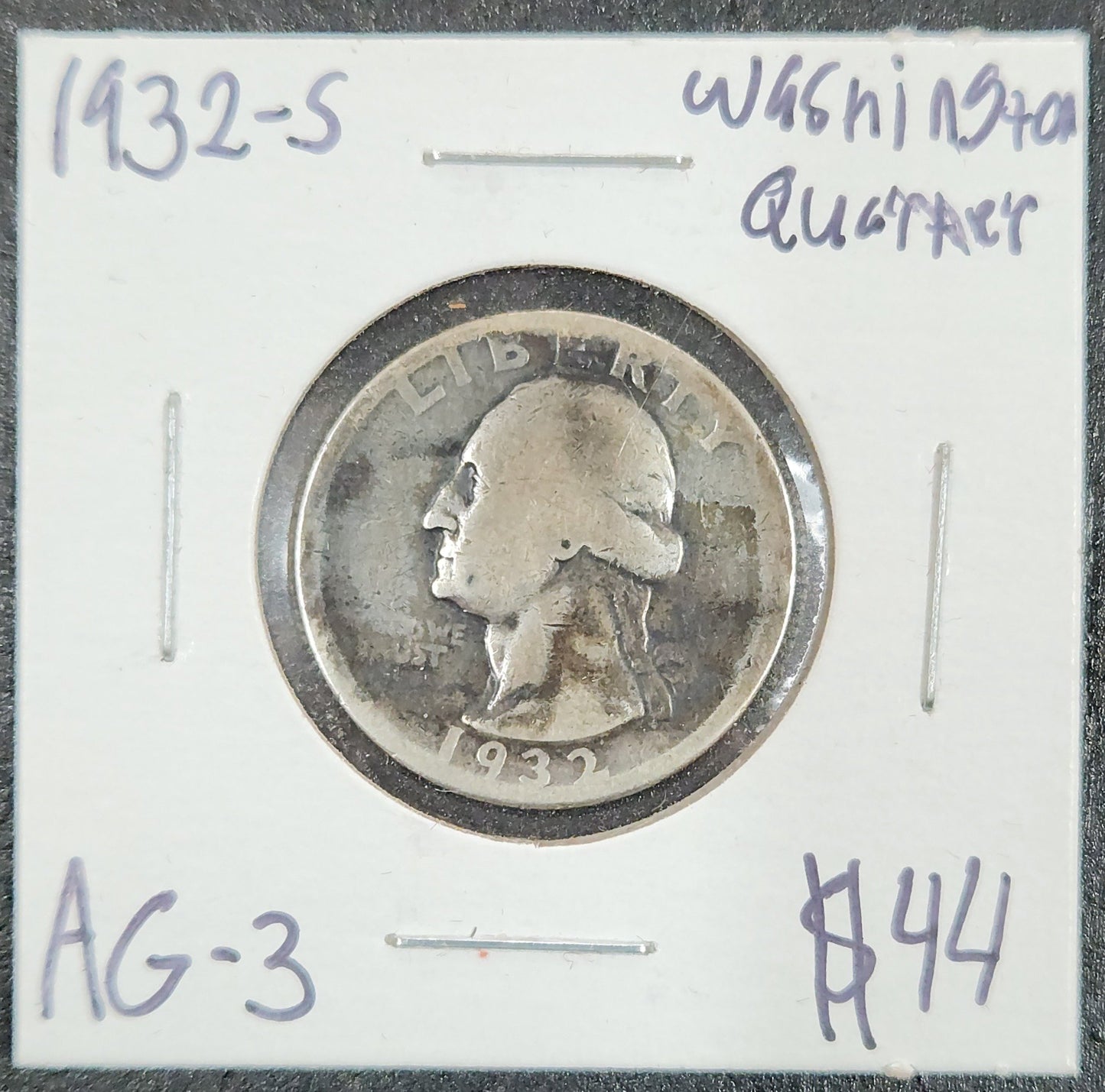 1932 S Washington Quarter AG-3 5647.3-B — Obverse