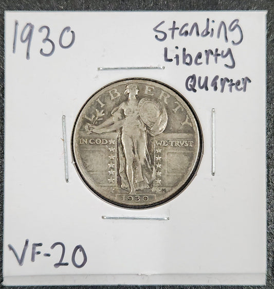 1930 Standing Liberty Quarter VF-20 5607.20-A — Obverse