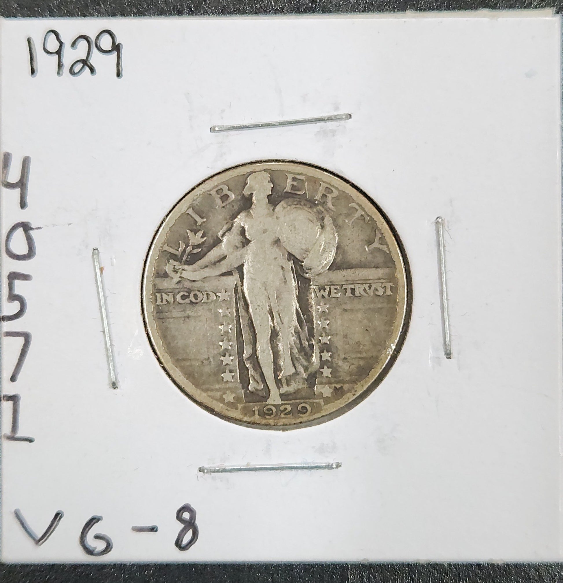 1929 Standing Liberty Quarter VG-8 5559.8-A — Obverse