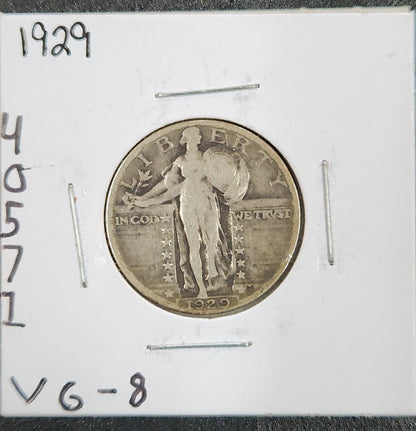 1929 Standing Liberty Quarter VG-8 5559.8-A — Obverse