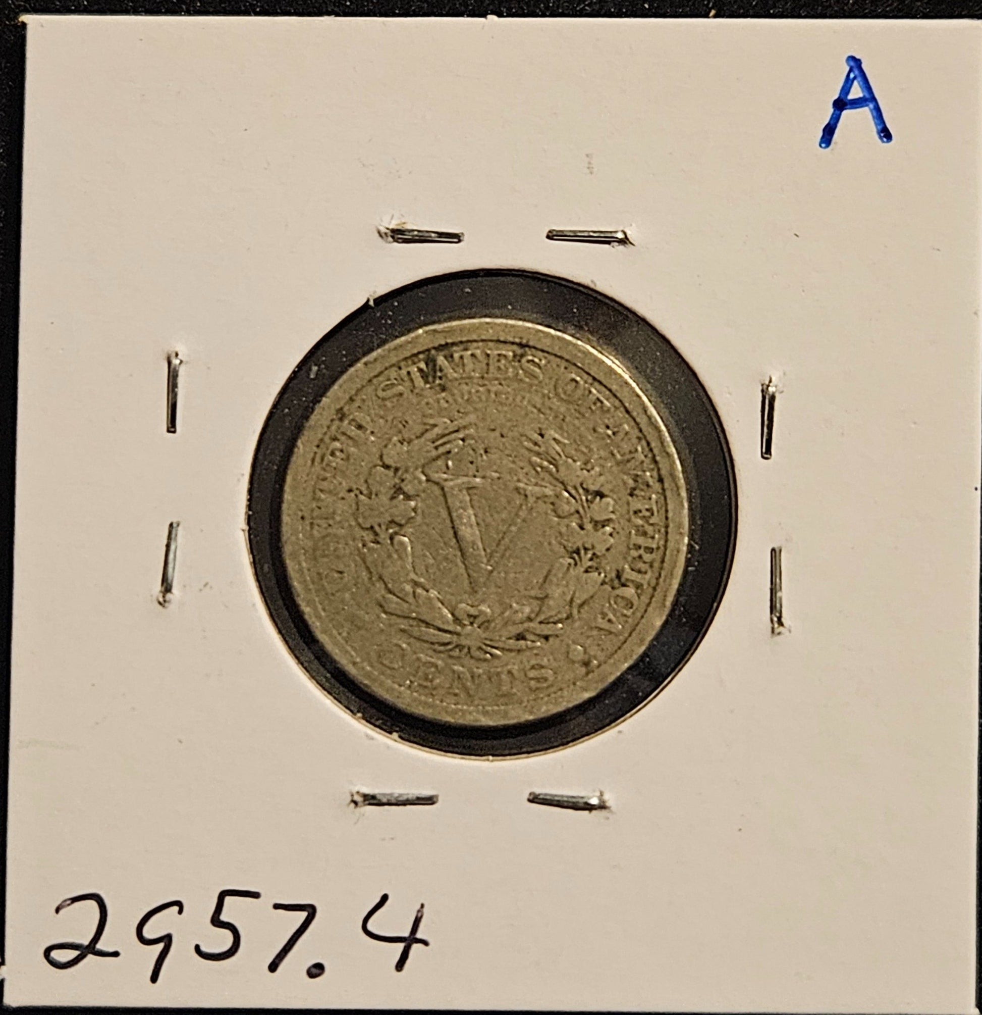 1892 Liberty V-Nickel G-4 2957.4-A — Reverse