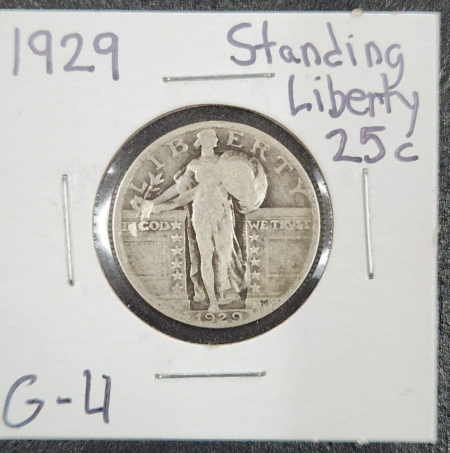 1929 Standing Liberty Quarter G-4 5559.4-A — Obverse