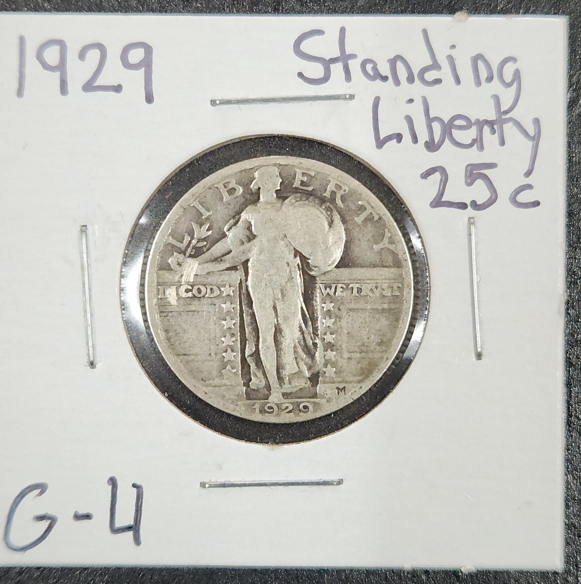 1929 Standing Liberty Quarter G-4 5559.4-A — Obverse