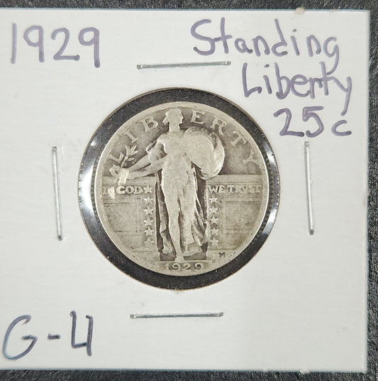 1929 Standing Liberty Quarter G-4 5559.4-A — Obverse