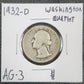 1932 D Washington Quarter AG-3 5646.3-A — Obverse