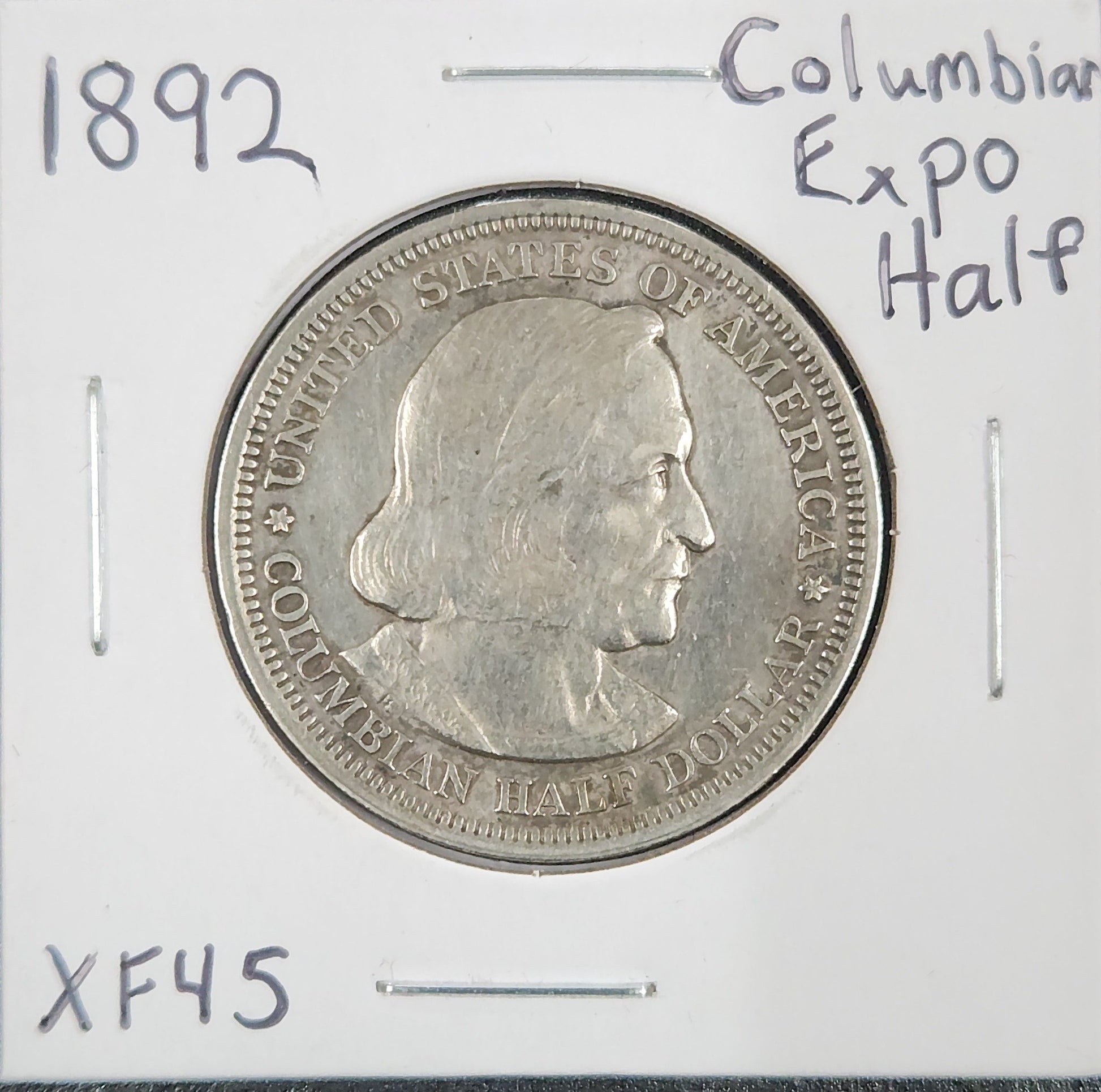 1892 Columbian Expo Half Classic Commemorative XF 45 10302.45-A — Obverse