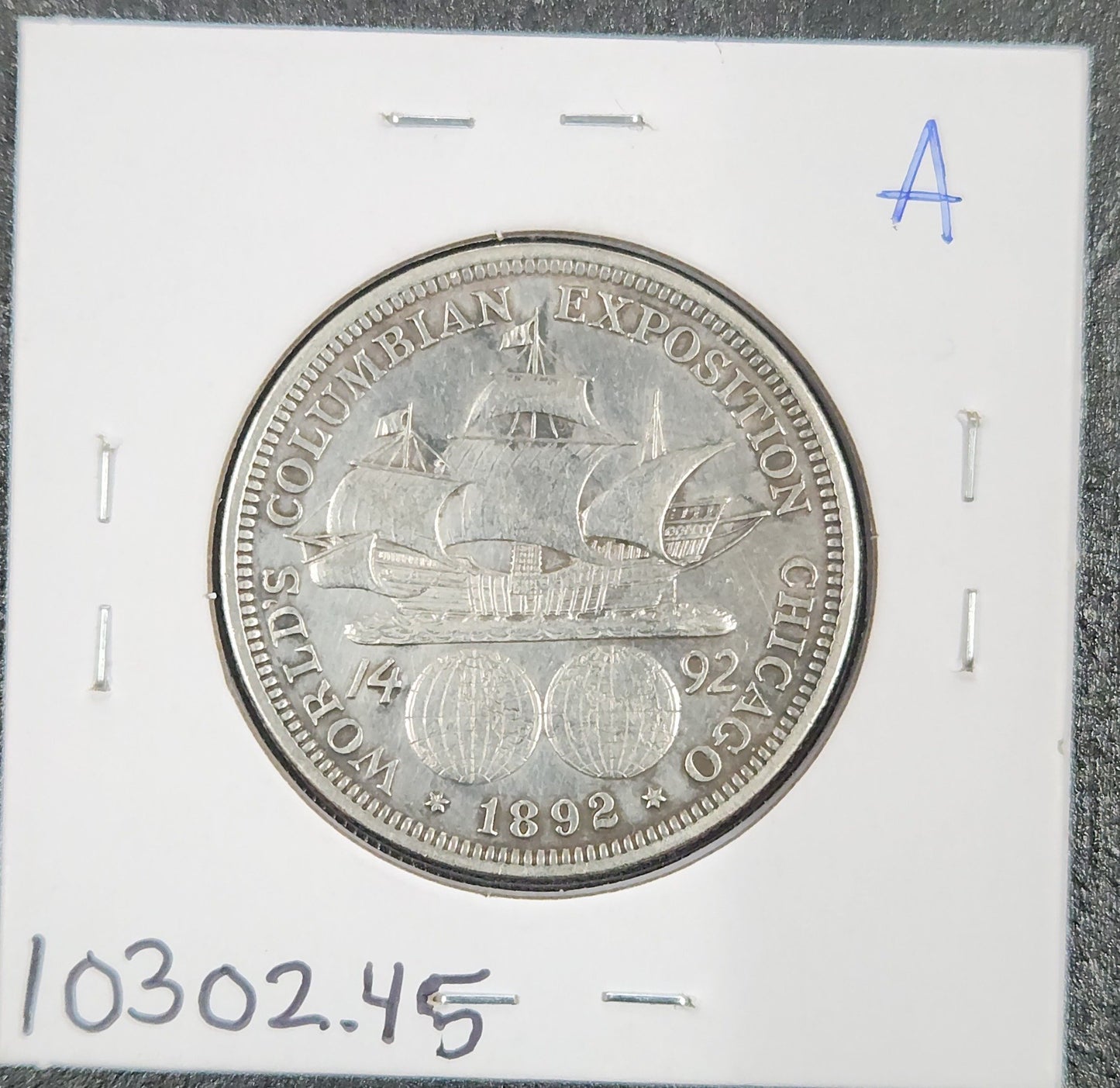 1892 Columbian Expo Half Classic Commemorative XF 45 10302.45-A — Reverse