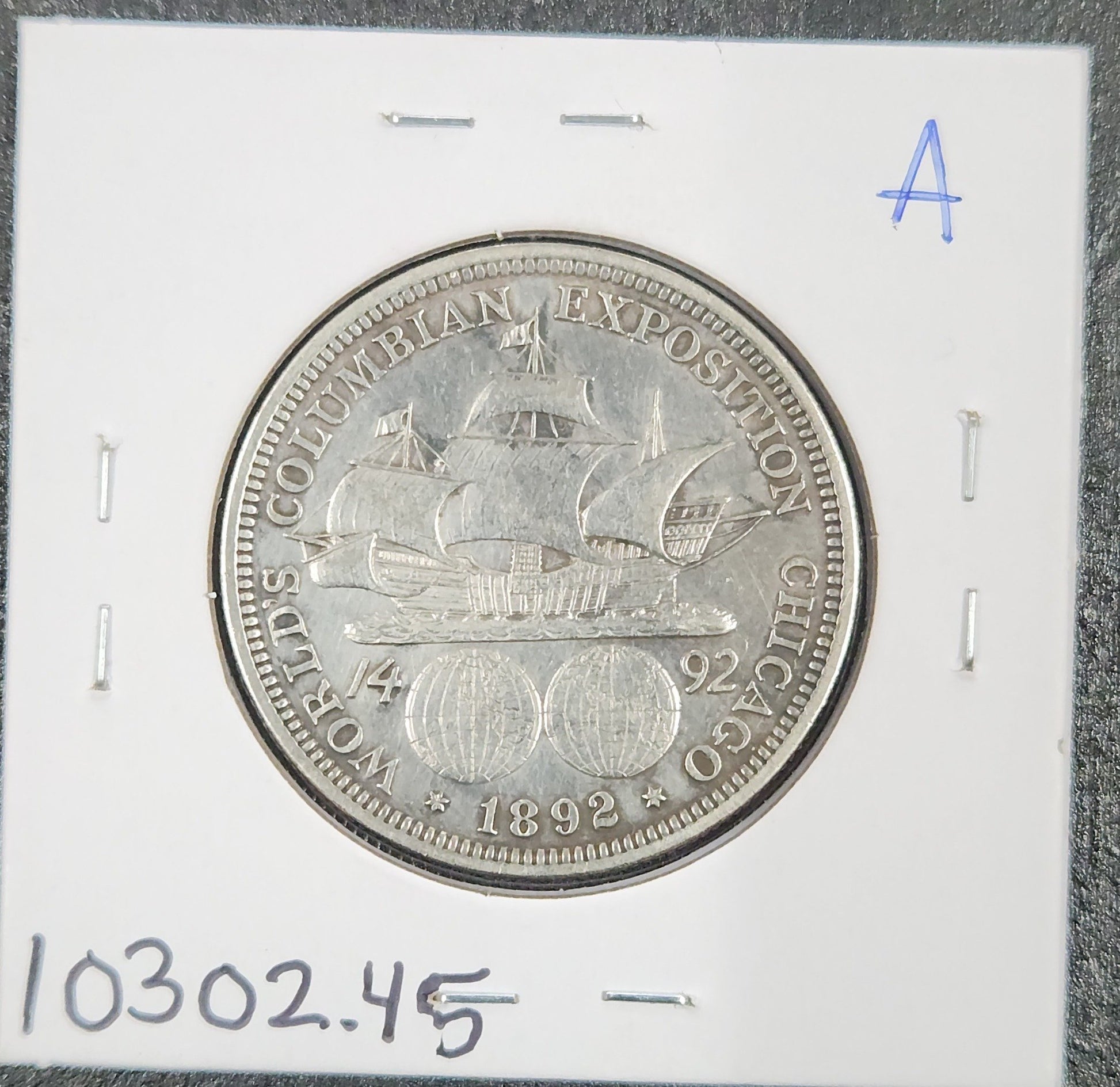 1892 Columbian Expo Half Classic Commemorative XF 45 10302.45-A — Reverse