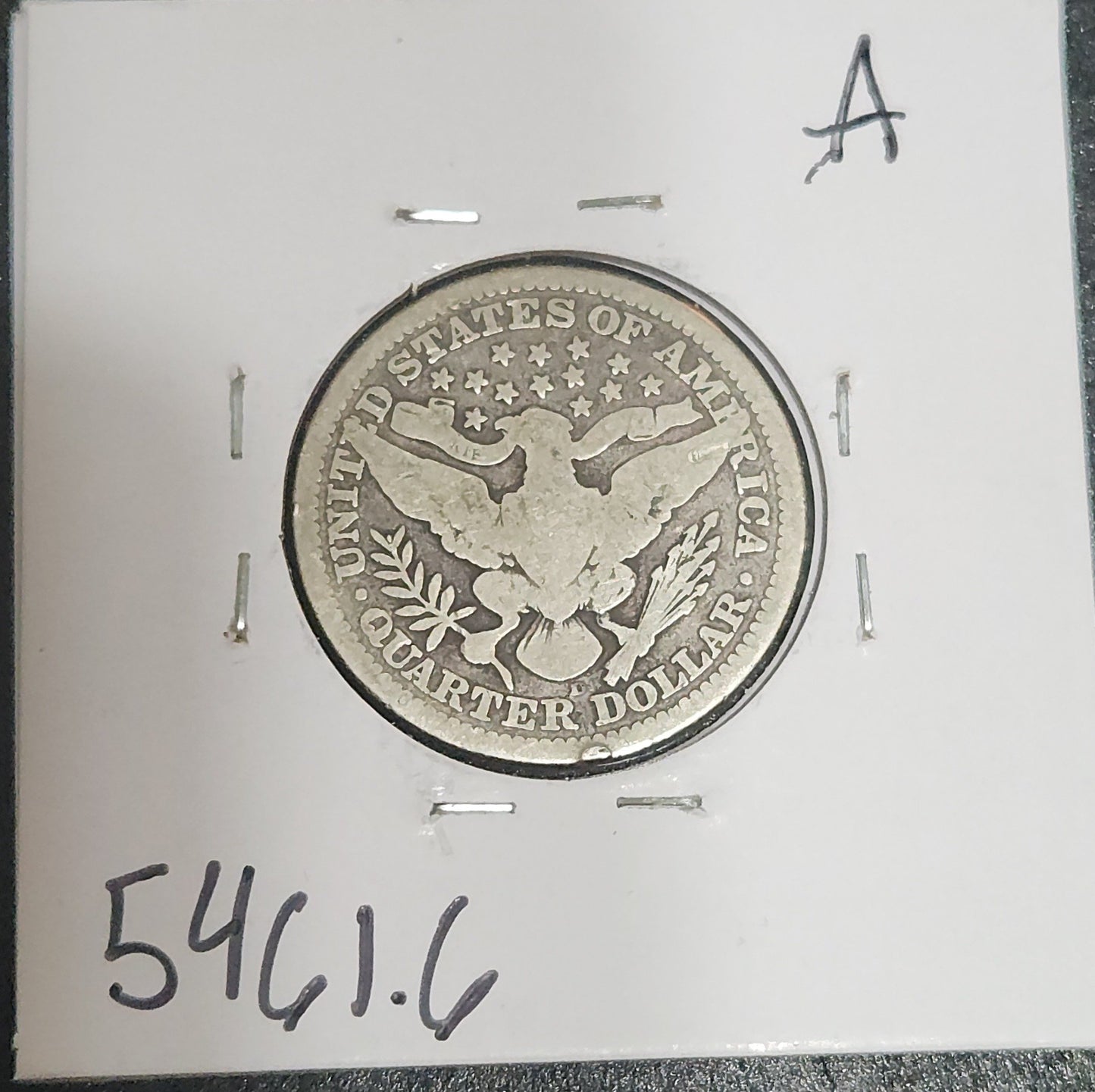 1916 D Barber Quater G-6 5461.6-A — Reverse