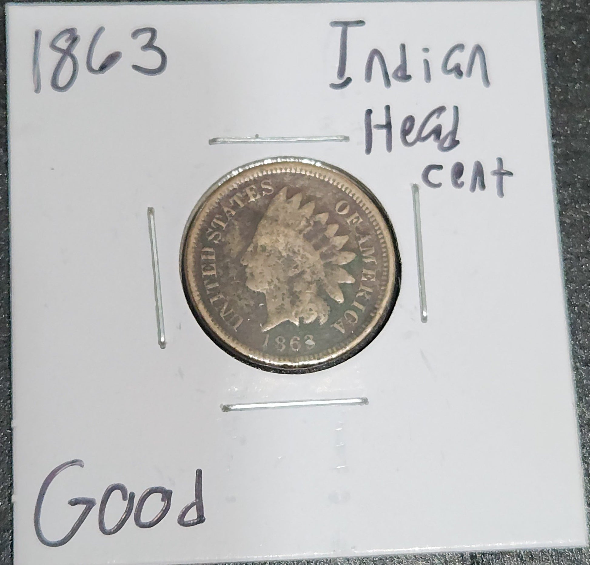 1863 Indian Head Cent GOOD 1294.D6-A — Obverse
