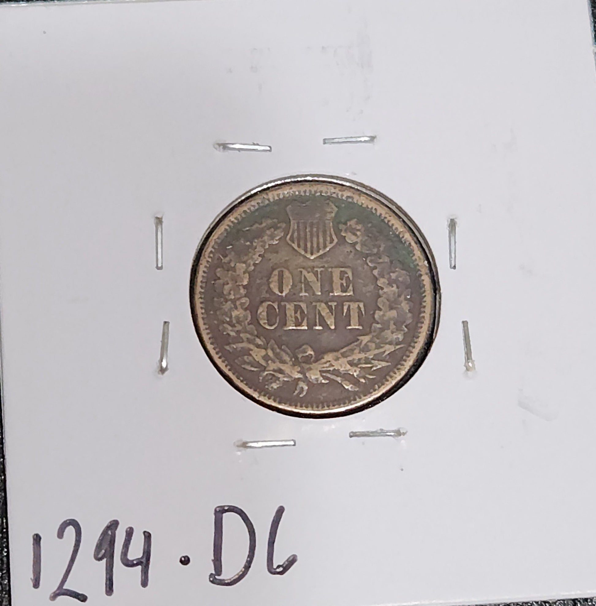 1863 Indian Head Cent GOOD 1294.D6-A — Reverse