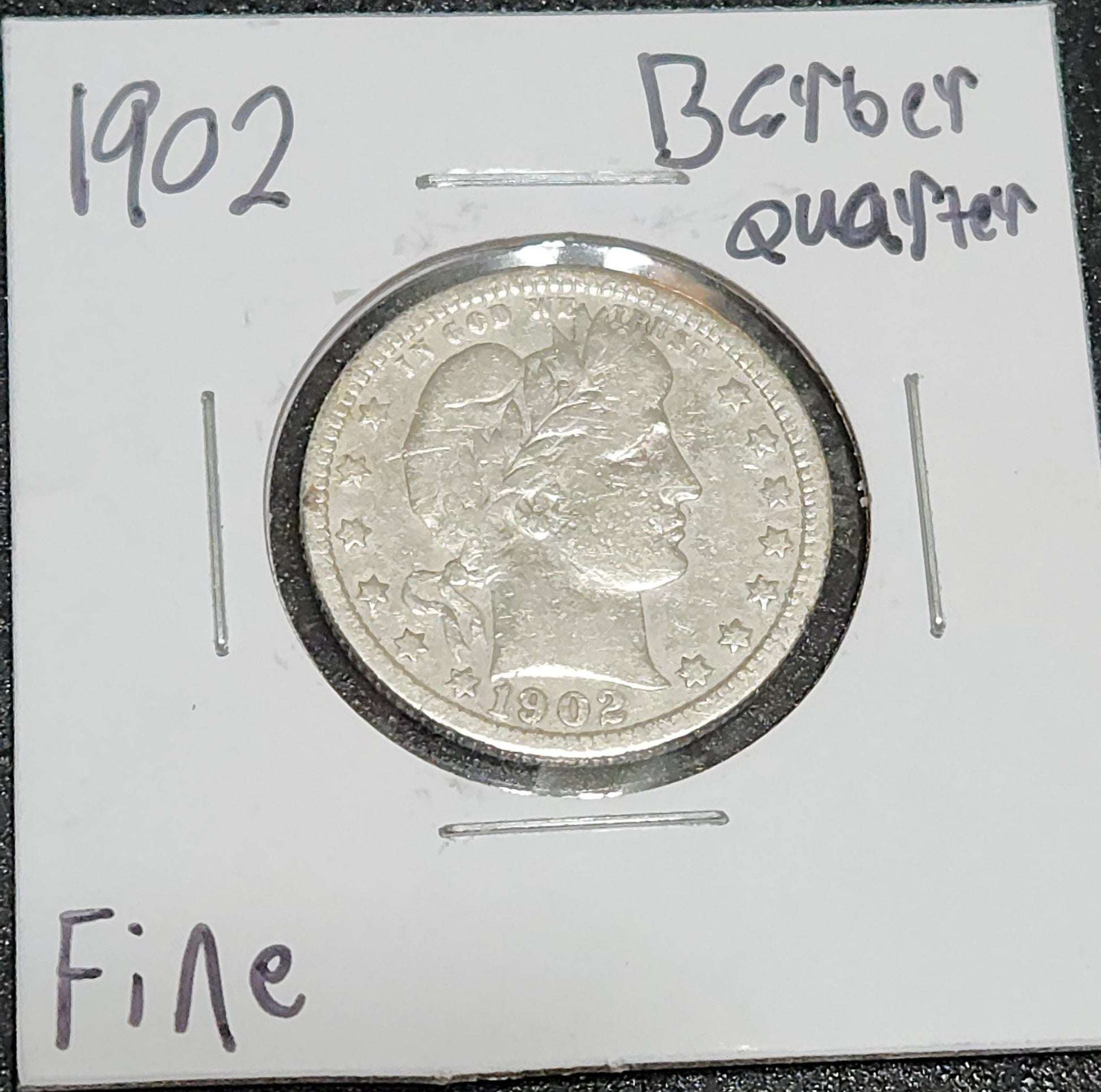 1902 Barber Quater FINE 5398.D15-A — Obverse