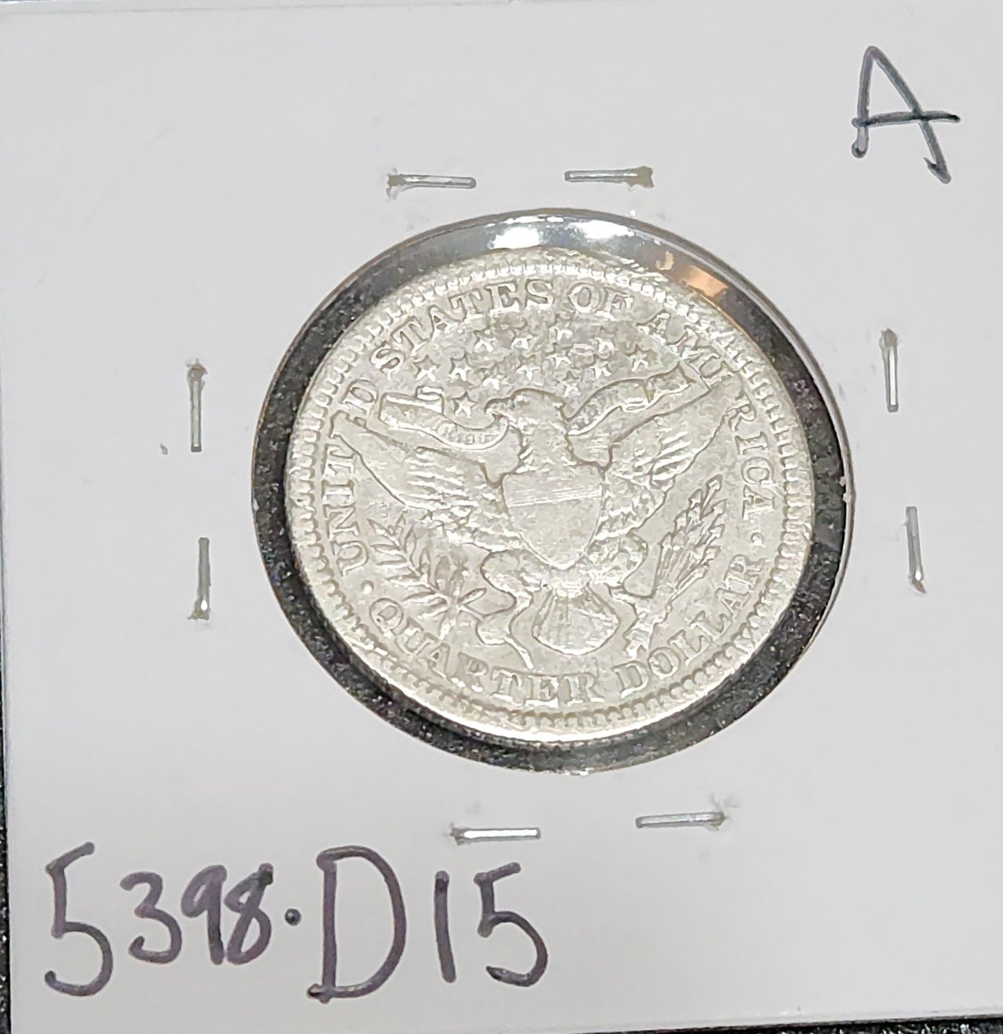 1902 Barber Quater FINE 5398.D15-A — Reverse