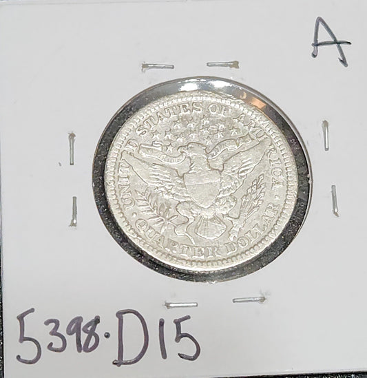 1902 Barber Quater FINE 5398.D15-A — Reverse