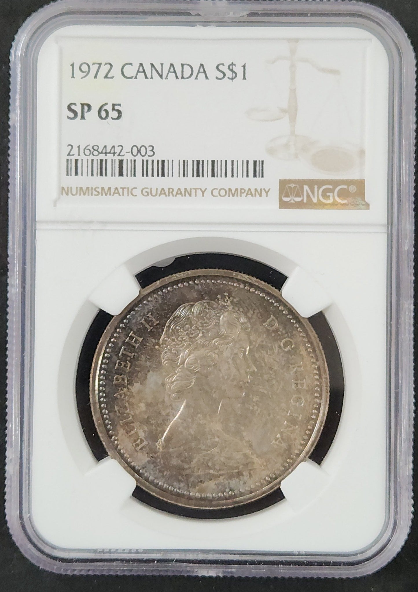 1972 Canada S$1 Dollar SP 65 RSHP — Obverse