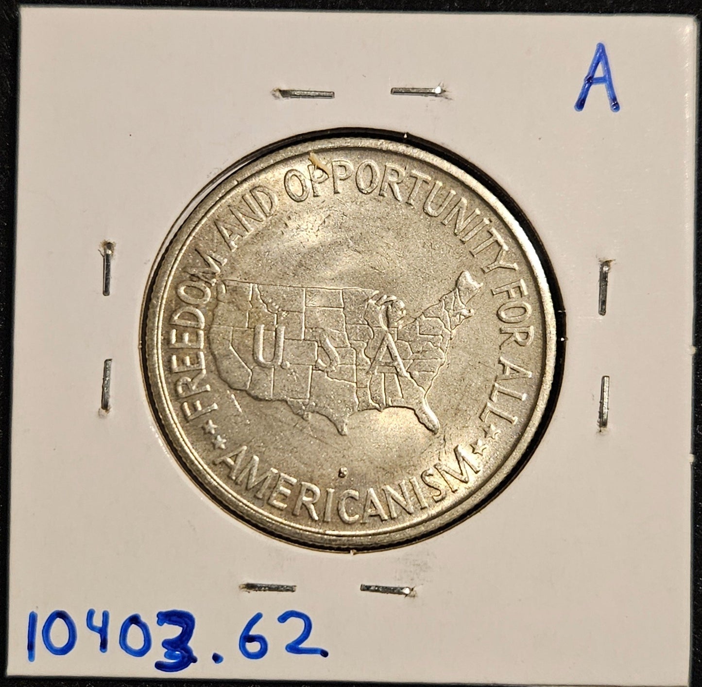 1954-S Washington Carver Commemorative Half Dollar 10402.62-A — Reverse