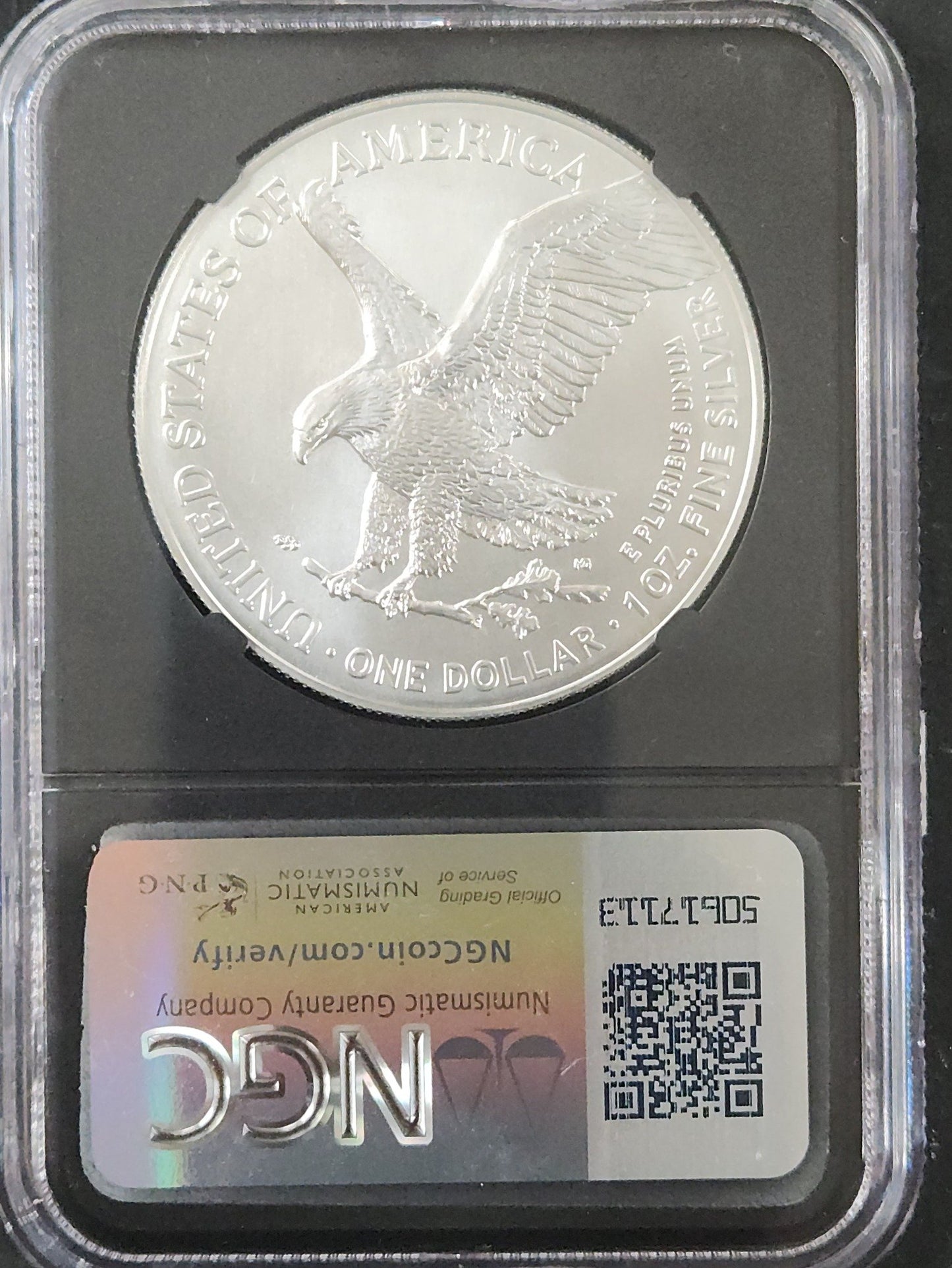 2024 Eagle S $1 MS 70 First Releases Donald Trump Facsimile Signature 346939.70-71351770008155270141 — Reverse