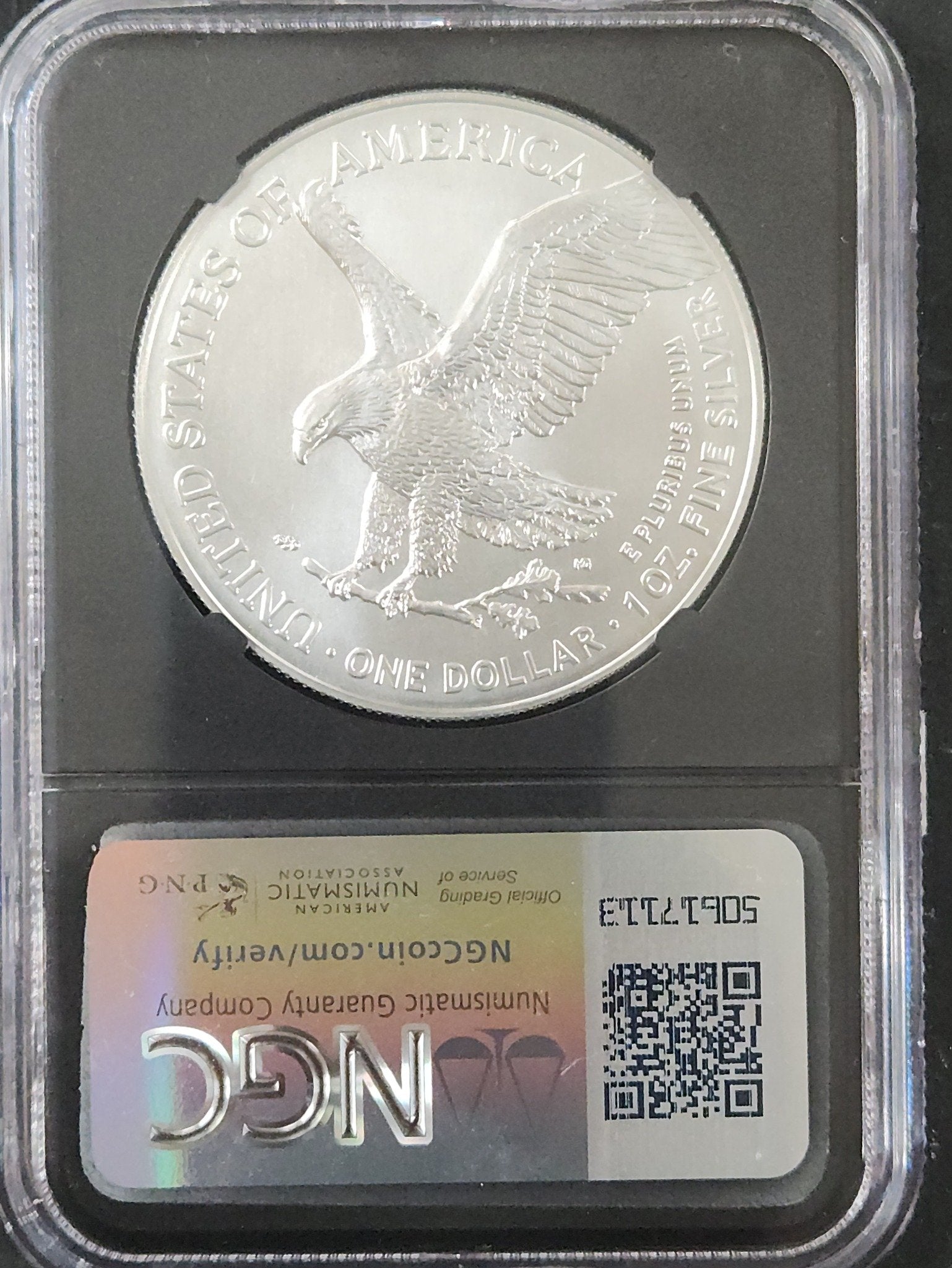 2024 Eagle S $1 MS 70 First Releases Donald Trump Facsimile Signature 346939.70-71351770008155270141 — Reverse