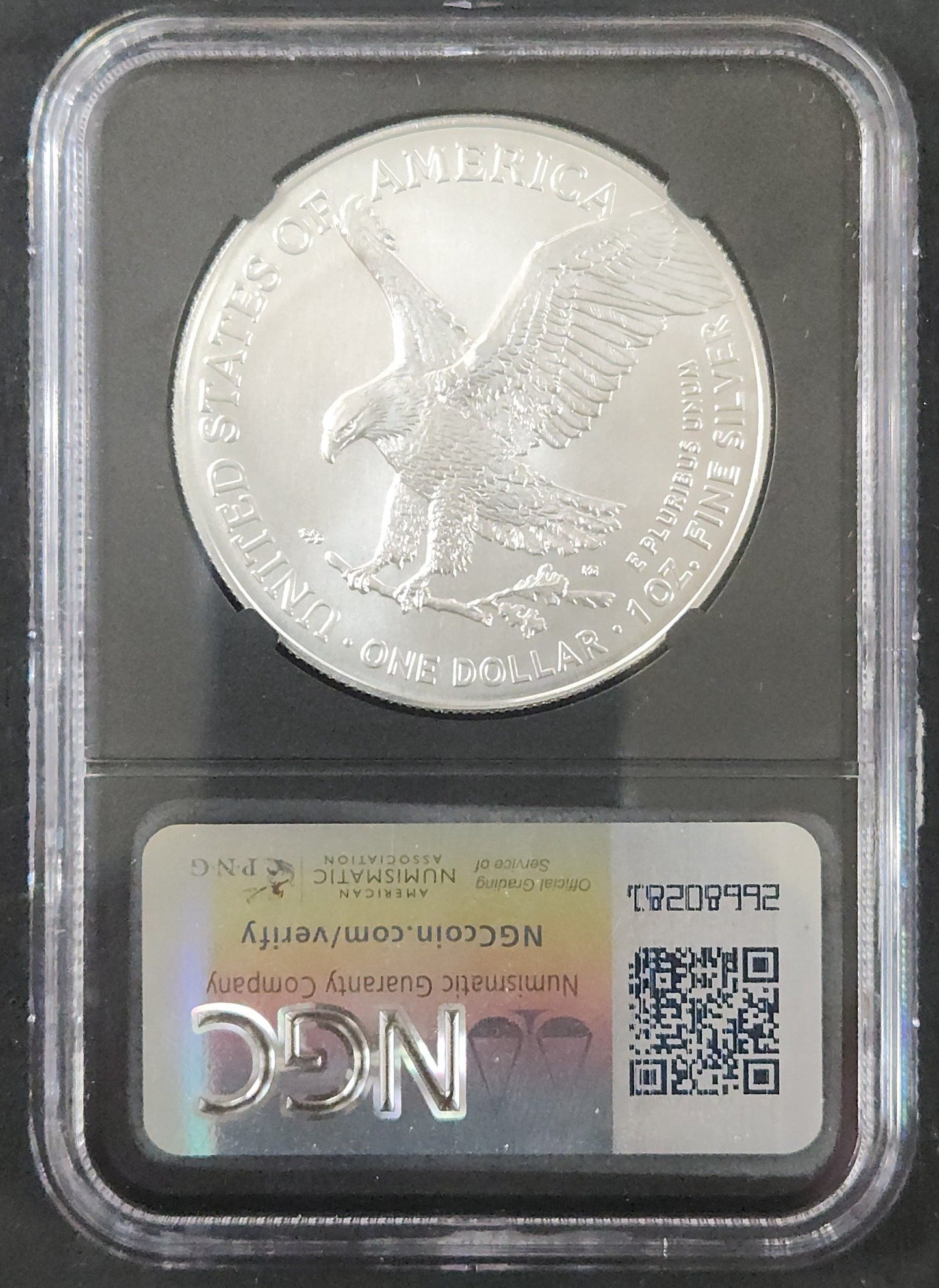 2024 Eagle S $1 MS70 First Realeases Donald J. Trump 45th President Facsimile Signature 346939.70-71351770008155270140 — Reverse